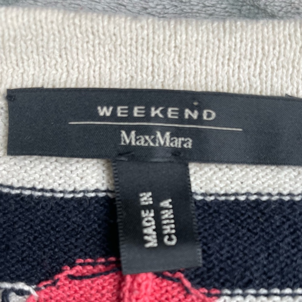 Weekend Max Mara black and white oversized cropped sweater with flowers - Picture 2 of 7